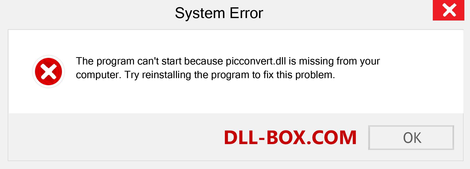  picconvert.dll file is missing?. Download for Windows 7, 8, 10 - Fix  picconvert dll Missing Error on Windows, photos, images
